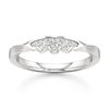 Thumbnail Image 1 of J'Lure Lab-Grown Diamond Scalloped Wedding Band 1/8 ct tw 18K White Gold