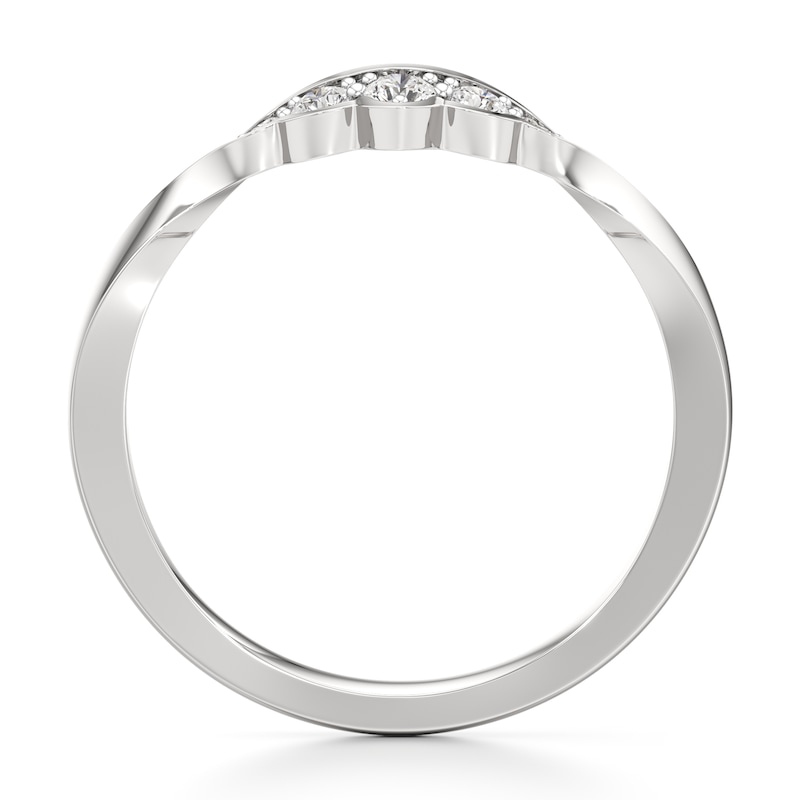Main Image 2 of J'Lure Lab-Grown Diamond Scalloped Wedding Band 1/6 ct tw 18K White Gold