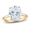 Thumbnail Image 1 of Oval-Cut Lab-Grown Diamond Solitaire Plus Engagement Ring 3 ct tw 18K Yellow Gold (VS2/F)