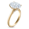 Thumbnail Image 2 of Oval-Cut Lab-Grown Diamond Solitaire Plus Engagement Ring 3 ct tw 18K Yellow Gold (VS2/F)