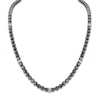 Thumbnail Image 1 of 1933 by Esquire Men's Natural Hematite Bead Necklace Sterling Silver 22"