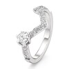 Thumbnail Image 4 of J'Lure Hexagon Step-Cut Lab-Grown Diamond Contour Wedding Band 3/4 ct tw 18K White Gold