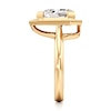 Thumbnail Image 3 of J'Lure Shield Step-Cut Lab-Grown Diamond Half-Halo Engagement Ring 3-1/6 ct tw 18K Yellow Gold