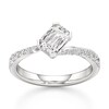 Thumbnail Image 1 of J'Lure Imperial-Emerald Step-Cut Lab-Grown Diamond Bypass Engagement Ring 1-1/3 ct tw 18K White Gold