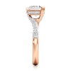 Thumbnail Image 3 of J'Lure Hexagon Brilliant-Cut Lab-Grown Diamond Bypass Engagement Ring 2-3/8 ct tw 18K Rose Gold
