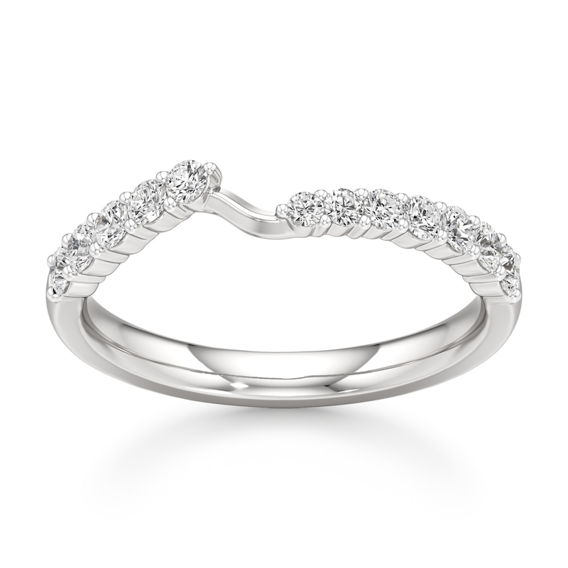 Main Image 1 of J'Lure Lab-Grown Diamond Contour Wedding Band 3/8 ct tw 18K White Gold