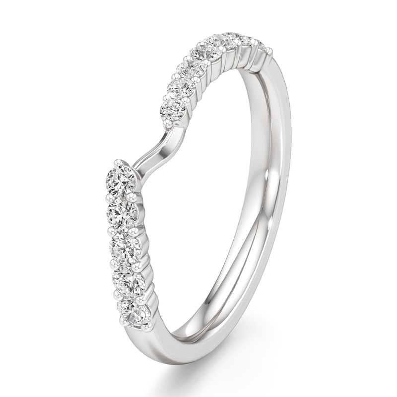 Main Image 4 of J'Lure Lab-Grown Diamond Contour Wedding Band 3/8 ct tw 18K White Gold