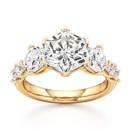 J'Lure Hexagon Brilliant-Cut Lab-Grown Diamond Engagement Ring 4-3/4 ct tw 18K Yellow Gold