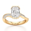 Thumbnail Image 1 of J'Lure Imperial-Emerald Step-Cut Lab-Grown Diamond Bypass Engagement Ring 3-1/4 ct tw 18K Yellow Gold