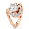 Thumbnail Image 4 of J'Lure Hexagon Step-Cut Lab-Grown Diamond Engagement Ring 2 ct tw 18K Rose Gold