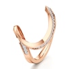 Thumbnail Image 4 of J'Lure Lab-Grown Diamond Contour Wedding Band 1/6 ct tw 18K Rose Gold