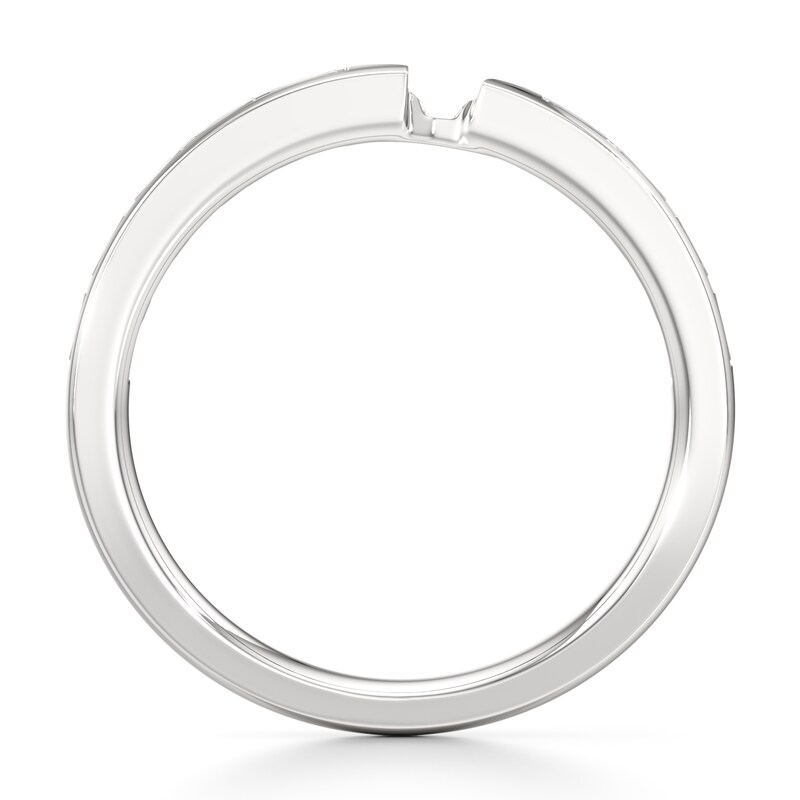 Main Image 2 of J'Lure Baguette-Cut Lab-Grown Diamond Contour Wedding Band 3/8 ct tw 18K White Gold