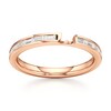 Thumbnail Image 1 of J'Lure Baguette-Cut Lab-Grown Diamond Contour Wedding Band 3/8 ct tw 18K Rose Gold