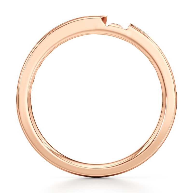 Main Image 2 of J'Lure Baguette-Cut Lab-Grown Diamond Contour Wedding Band 3/8 ct tw 18K Rose Gold