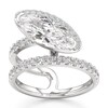 Thumbnail Image 1 of J'Lure Moval Old-Cut Lab-Created Diamond Spiral Engagement Ring 2-5/8 ct tw 18K White Gold
