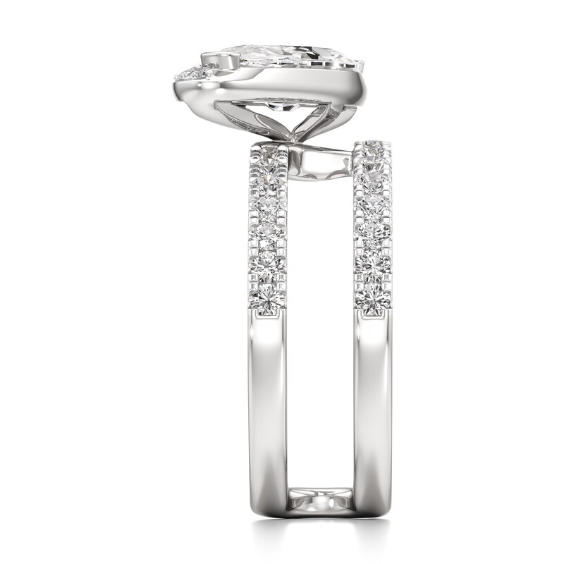 Main Image 3 of J'Lure Moval Old-Cut Lab-Created Diamond Spiral Engagement Ring 2-5/8 ct tw 18K White Gold