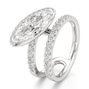 Thumbnail Image 4 of J'Lure Moval Old-Cut Lab-Created Diamond Spiral Engagement Ring 2-5/8 ct tw 18K White Gold