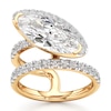 Thumbnail Image 1 of J'Lure Moval Old-Cut Lab-Grown Diamond Spiral Engagement Ring 3-7/8 ct tw 18K Yellow Gold