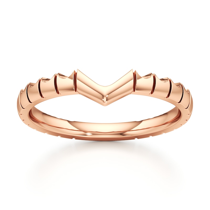 Main Image 1 of J'Lure Contour Wedding Band 18K Rose Gold