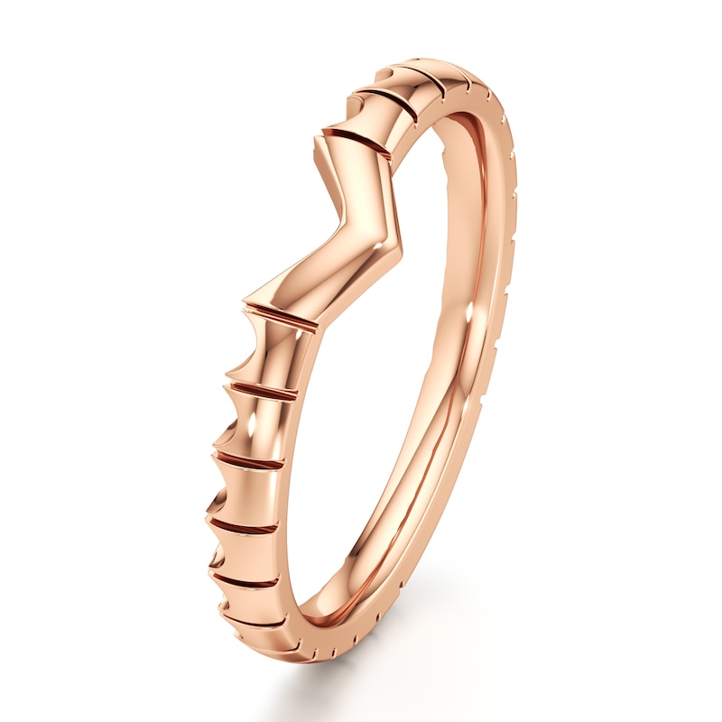 Main Image 4 of J'Lure Contour Wedding Band 18K Rose Gold