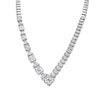 Thumbnail Image 1 of J'Lure Square Emerald Step-Cut, Half Moon Brilliant-Cut & Baguette-Cut Lab-Grown Diamond Necklace 8-3/8 ct tw 14K White Gold 19"