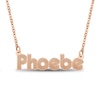 Thumbnail Image 1 of Retro Name Necklace 14K Rose Gold-Plated Sterling Silver 18"