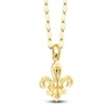 Thumbnail Image 3 of Shy Creation Diamond Pavé Fleur-de-Lis Necklace 1/8 ct tw 14K Yellow Gold 18" JR55028291