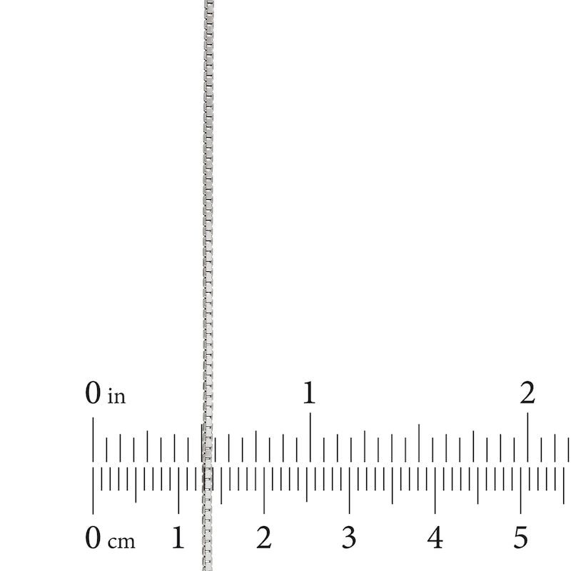 Main Image 3 of Box Chain Necklace 1mm Solid Sterling Silver 24"