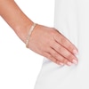 Thumbnail Image 4 of Diamond-Cut Greek Key Chain Bracelet Hollow 10K Yellow Gold 7.5"