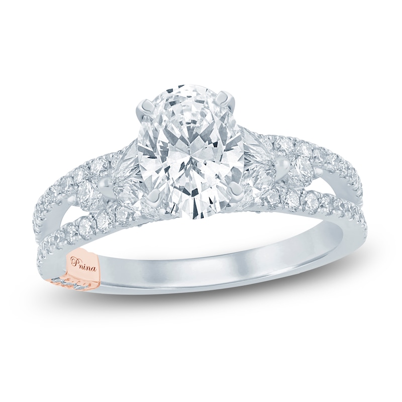 Main Image 1 of Pnina Tornai Oval-Cut Lab-Grown Diamond Engagement Ring 2-1/5 ct tw 14K White Gold