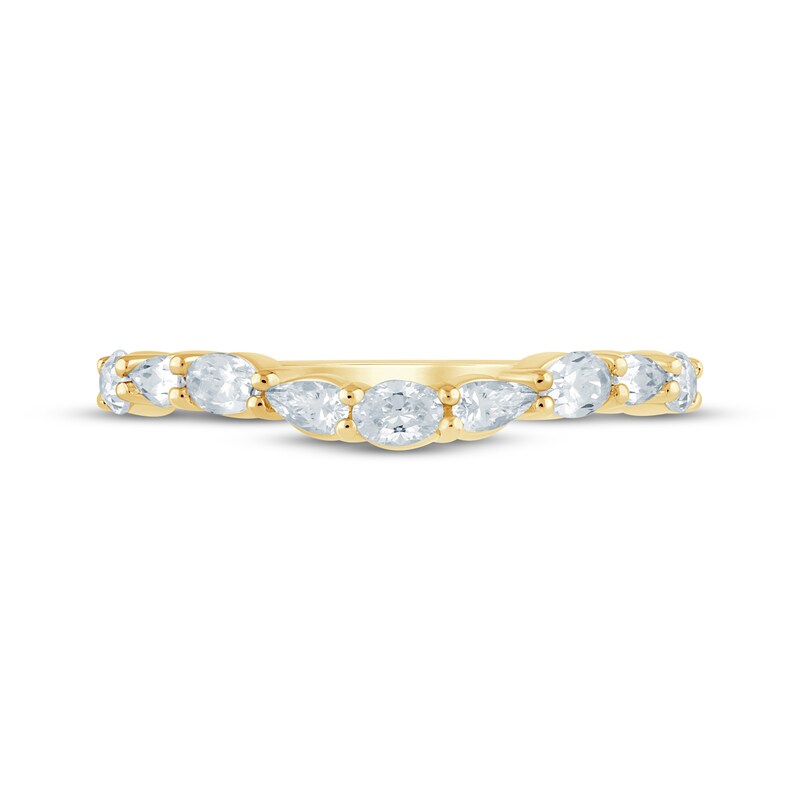 Main Image 4 of Pnina Tornai Oval-Cut & Pear-Shaped Lab-Grown Diamond Contour Anniversary Ring 1/2 ct tw 14K Yellow Gold