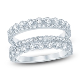 Lab-Grown Diamond Double-Row Enhancer Ring 1-1/2 ct tw 14K White Gold