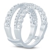 Thumbnail Image 2 of Lab-Grown Diamond Double-Row Enhancer Ring 1-1/2 ct tw 14K White Gold
