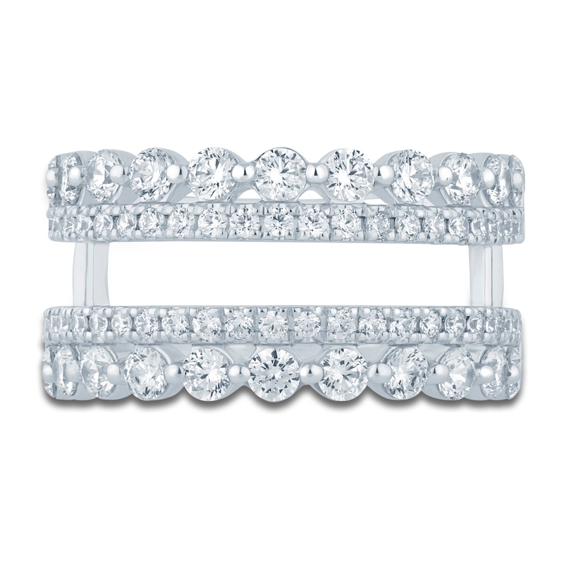 Main Image 3 of Lab-Grown Diamond Double-Row Enhancer Ring 1-1/2 ct tw 14K White Gold
