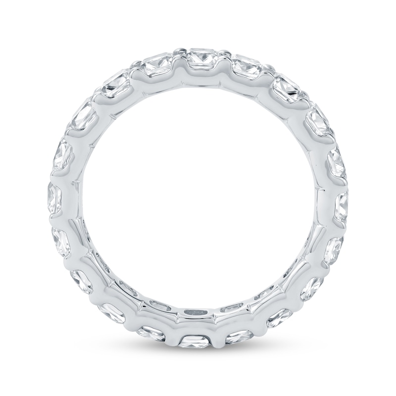 Main Image 3 of Cushion-Cut Lab-Grown Diamond Eternity Band 3-1/4 - 4 ct tw 14K White Gold