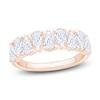 Thumbnail Image 1 of Pear-Shaped Lab-Grown Diamond Alternating Anniversary Ring 2 ct tw 14K Rose Gold