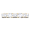 Thumbnail Image 3 of Oval & Emerald-Cut Lab-Grown Diamond Alternating Anniversary Ring 3 ct tw 14K Yellow Gold