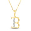 Thumbnail Image 1 of Diamond Initial B Necklace 1/20 ct tw 10K Yellow Gold 18"