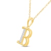 Thumbnail Image 2 of Diamond Initial B Necklace 1/20 ct tw 10K Yellow Gold 18"