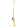 Thumbnail Image 2 of Le Vian Emerald Ombré Dragonfly Necklace 14K Honey Gold 19"
