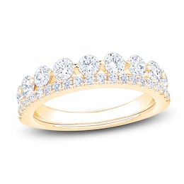 Certified Diamond Two-Row Anniversary Ring 1-1/4 ct tw 14K Yellow Gold
