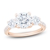 Thumbnail Image 1 of Round-Cut Lab-Grown Diamond Three-Stone Engagement Ring 3 ct tw 14K Rose Gold