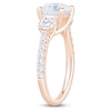 Thumbnail Image 2 of Round-Cut Lab-Grown Diamond Three-Stone Engagement Ring 3 ct tw 14K Rose Gold