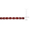 Thumbnail Image 3 of Oval-Cut Natural Garnet Bangle Bracelet Sterling Silver 7.5"