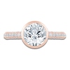Thumbnail Image 3 of Round-Cut Lab-Grown Diamond Bezel-Set Engagement Ring 2-1/2 ct tw 14K Rose Gold