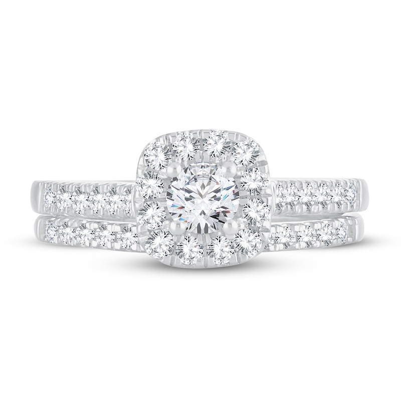 Main Image 3 of Diamond Bridal Set 1 ct tw Round 14K White Gold