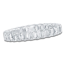 Certified Emerald-Cut Diamond Eternity Band 2 to 2-3/8 ct tw 14K White Gold