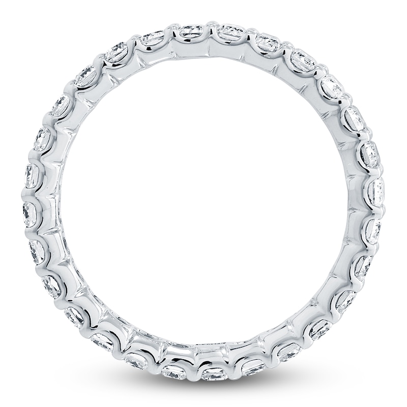 Main Image 2 of Certified Emerald-Cut Diamond Eternity Band 2 to 2-3/8 ct tw 14K White Gold