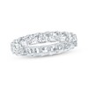 Thumbnail Image 1 of Cushion-Cut Lab-Grown Diamond Eternity Band 3-1/4 to 4 ct tw 14K White Gold