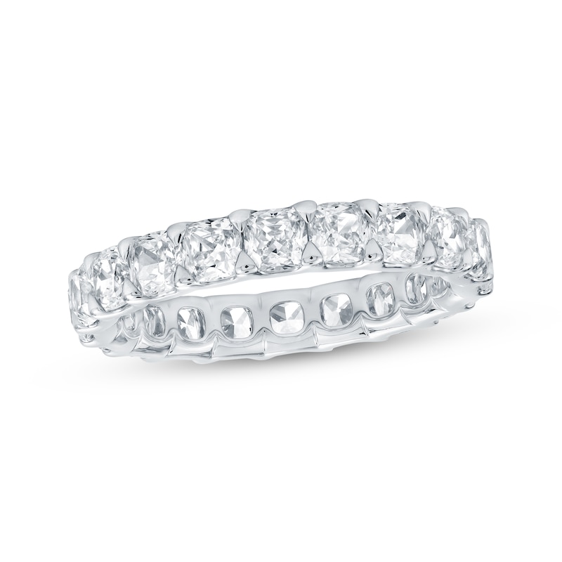 Main Image 1 of Cushion-Cut Lab-Grown Diamond Eternity Band 3-1/4 to 4 ct tw 14K White Gold